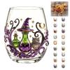 Pumpkin Tentacle Halloween Glass Skull Ghost Drinking Wine Cup Gothic Halloween Art Cup  Cocktail