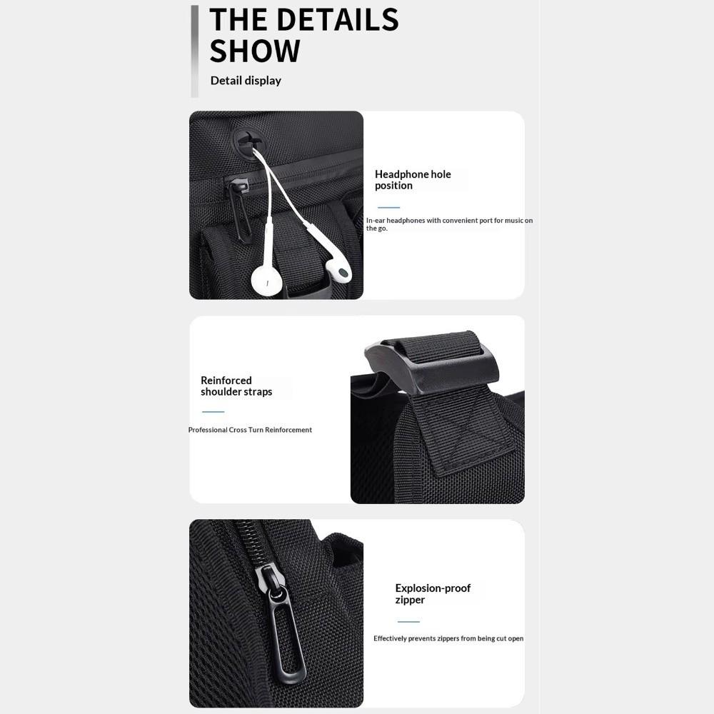Multi-functional Sports Vest Bag Adjustable Outdoor Chest Bag Multi-functional Chest Bag  Cycling