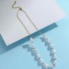 Pearl Necklace Simple Personality Women's Stainless Steel Necklace Retro Baroque Pearl Explosive Hand