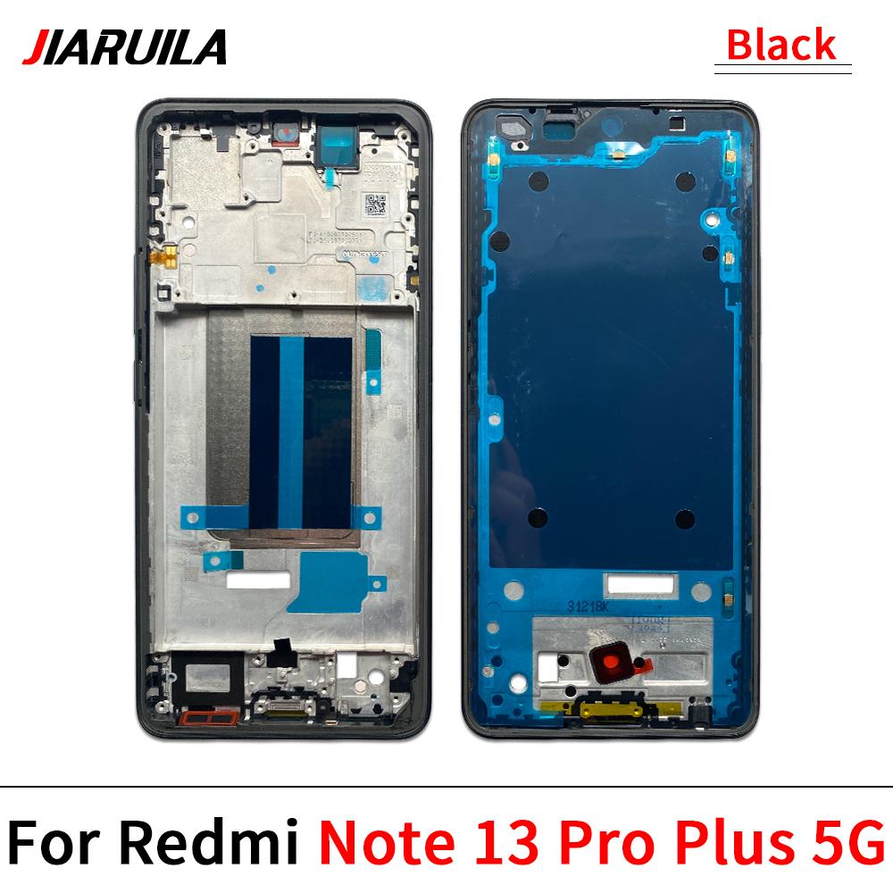 Back Battery Cover Rear Metal Front Housing Middle Frame Bezel Plate Parts For Xiaomi Redmi Note 13 4G 5G Note 13 Pro Plus 5G