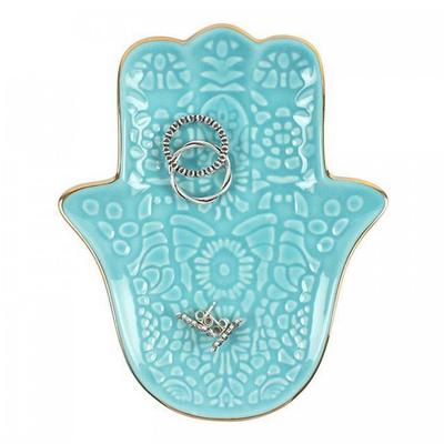 Turquoise Hamsa Hand Jewelery Dish