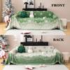Christmas Sofa Cover Christmas Yarn-Dyed Snowflake Towel Four Seasons Universal Full Cover Anti-Slip Sofa Cover Festive Blankets