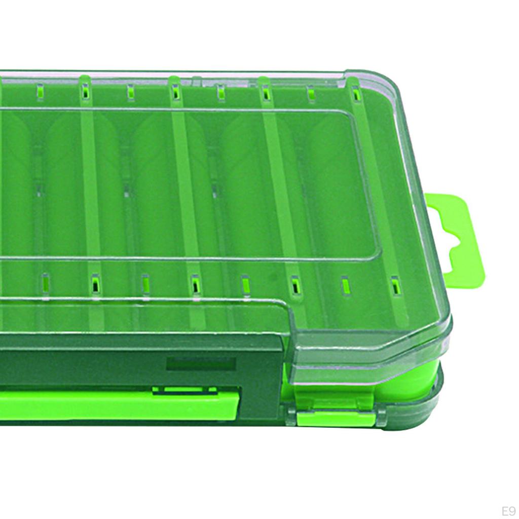 Fischfang-Aufbewahrungsbox Doppelseitige Köderbox Transparenter und stabiler Kunststoff