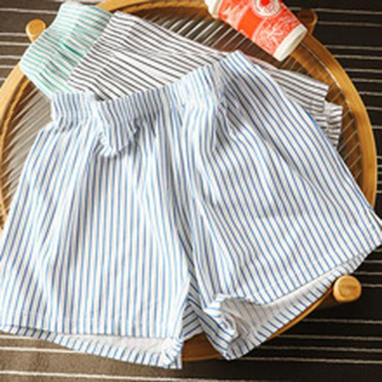 Herre Bomull Pustende Stripete Boksershorts - Løs Passform, Pluss Størrelse Sportsundertøy