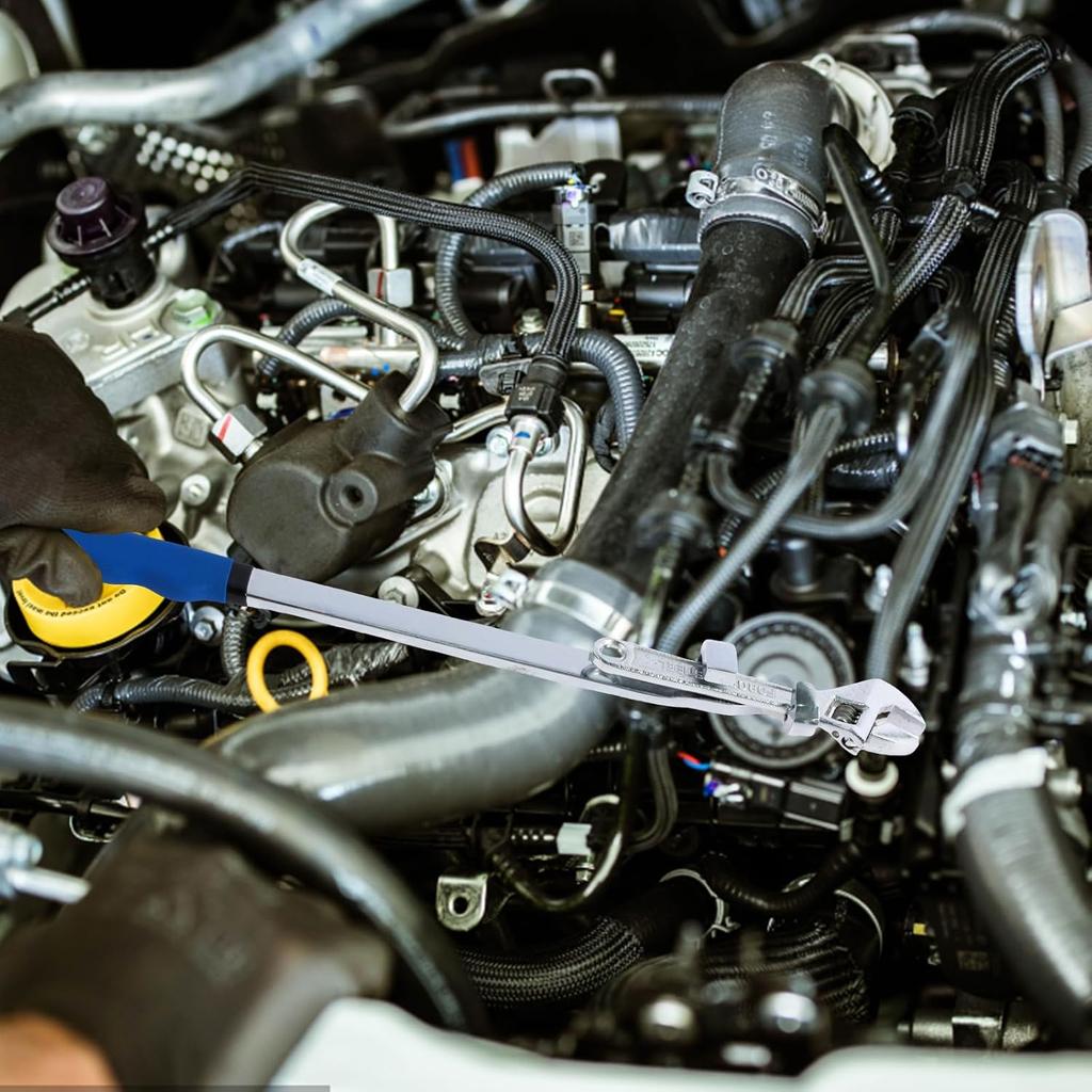 Wrench Extender Tool Bar - 15 inch Ultra Long Wrench Extension with Ergonomic Non-slip Grip, Leverage Saves Effort, Ideal for Garage Repair,