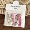 4-Pack Square Children's Hair Clips Candy Cream Color Clips Hairpins High Quality Baby Bangs