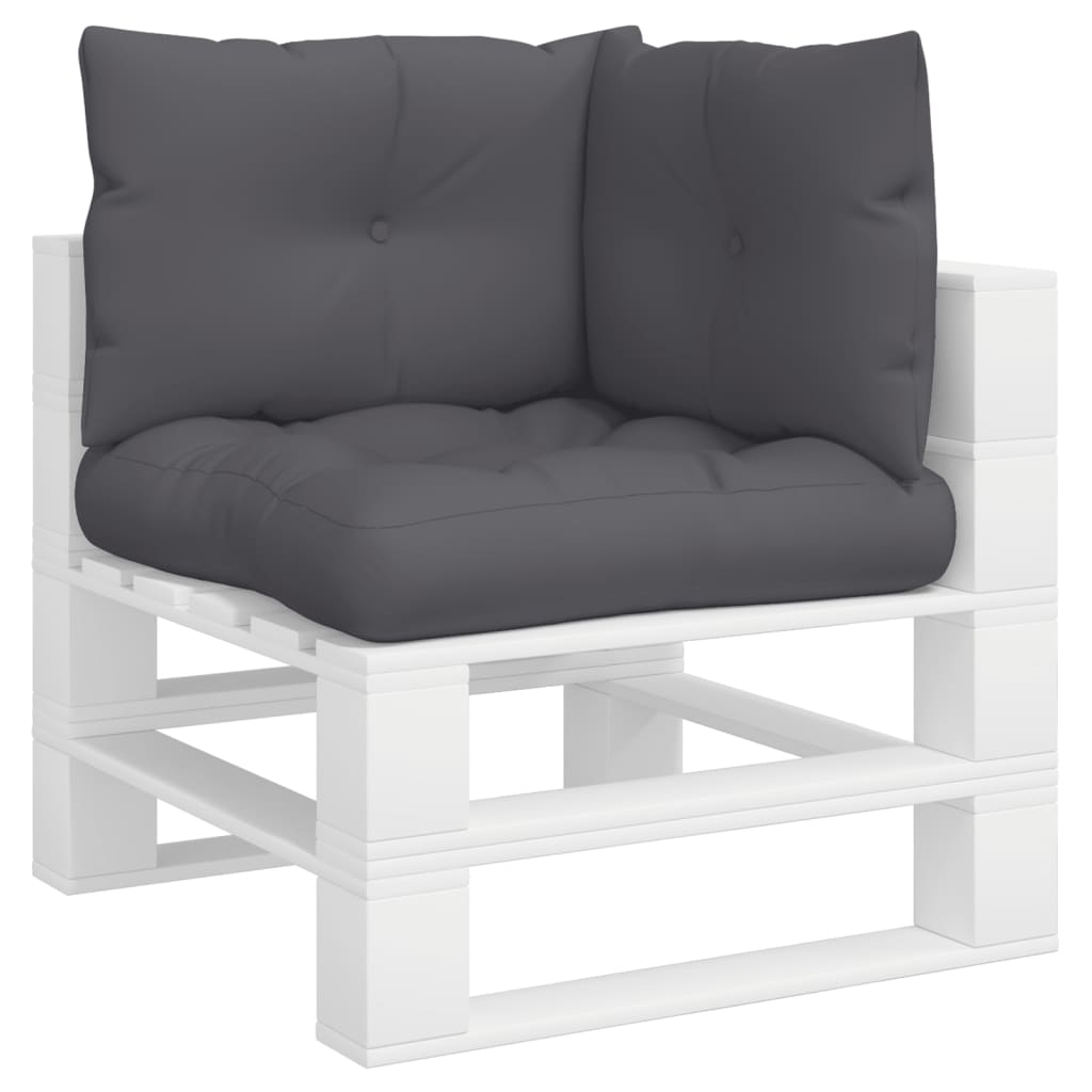 Vidaxl Pallet Cushions, 3 Pcs, Anthracite, Fabric