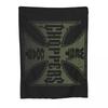 West Coast Chopper Iron Cross Blankets Fleece Super Soft Throw Blankets for Airplane Travel Bedspread