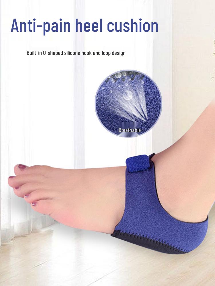 Gel Heel Wraps: Velcro Heel Covers & Warmers for Men and Women - Relieve Foot Fatigue & Absorb Shock
