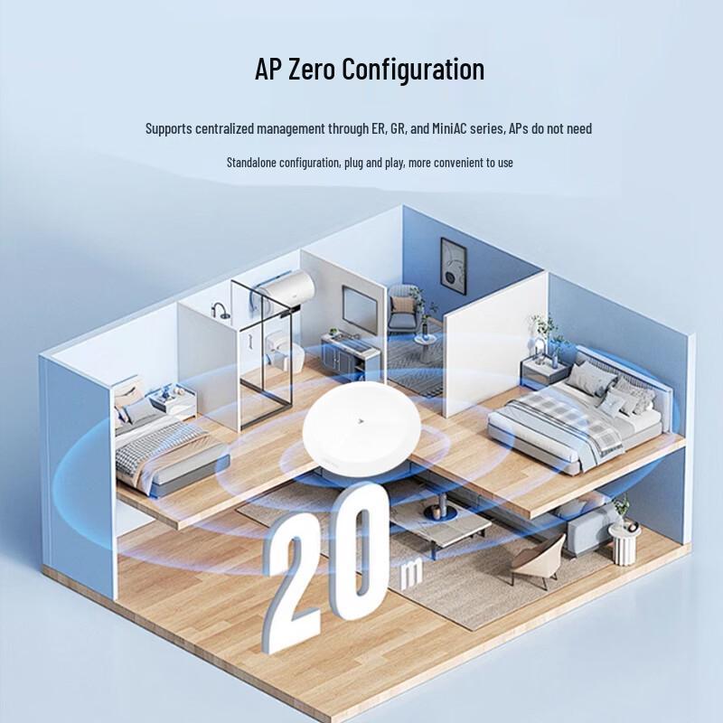 H3C Mini A61-1200 Dual-Band WiFi 5 Ceiling Wireless AP (CN Version)