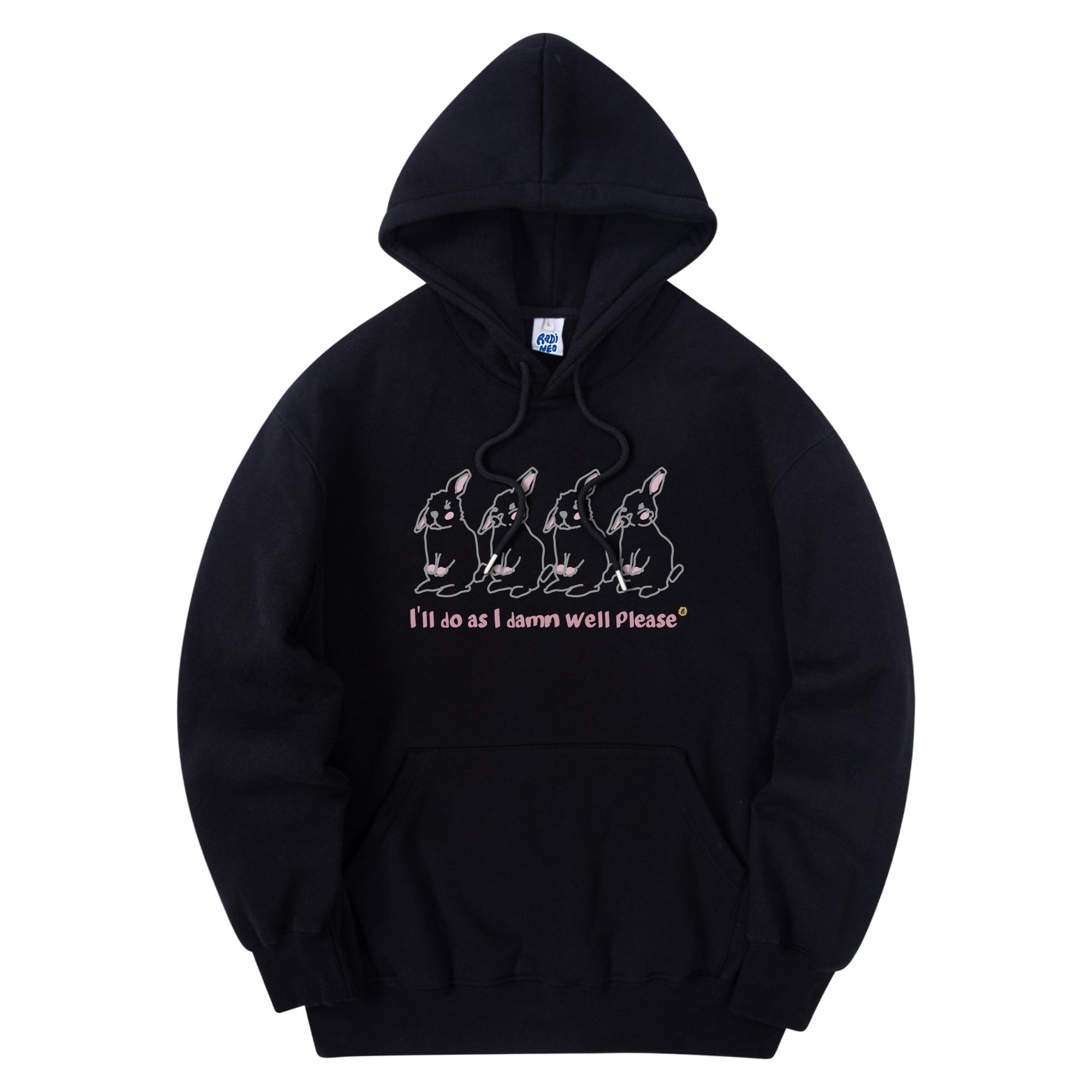 Radineo Rabbit Four Hoodie Black Black (Black)/L