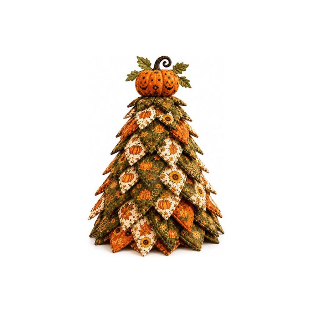 Pumpkin Ghost Quilted Christmas Tree Kit Black Cat Spider Hand Sewing Festival Tree Fall Harvest