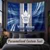Custom Name Text Tapestry,Toronto Maple Leafs Decorative Wall Hanging, Background Tapestry For Home Bedroom