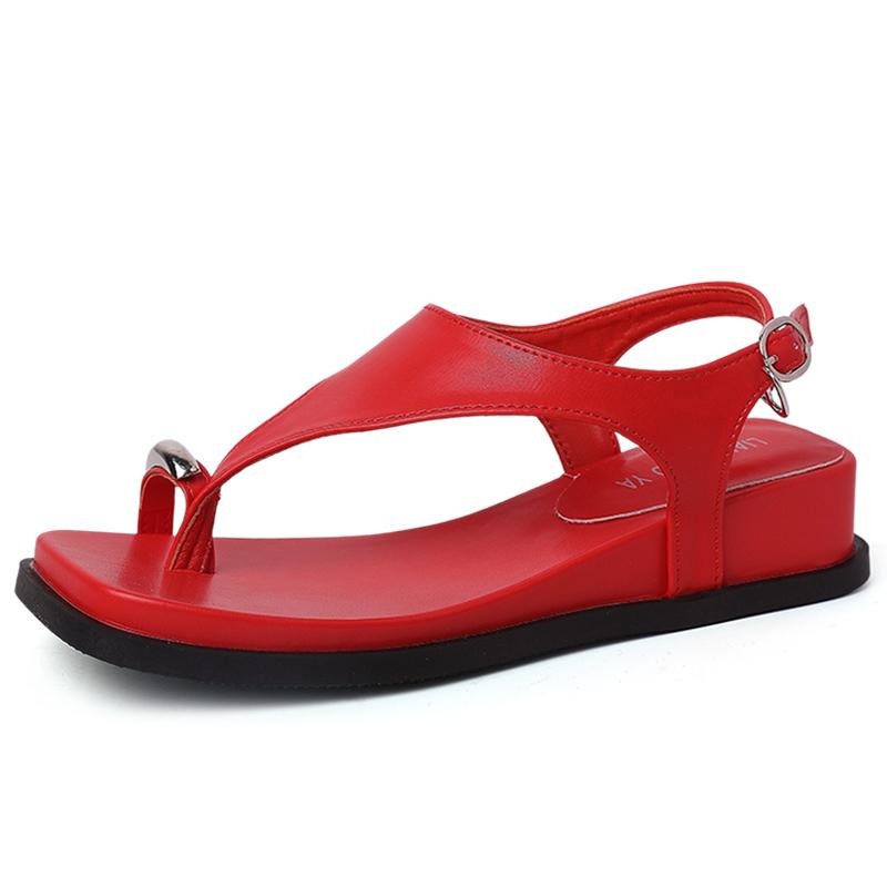 Fashion Summer Clip Toe Women Silver Sandals Fashion Wedges Heel Ladies Outdoor Gladiator Sandalias