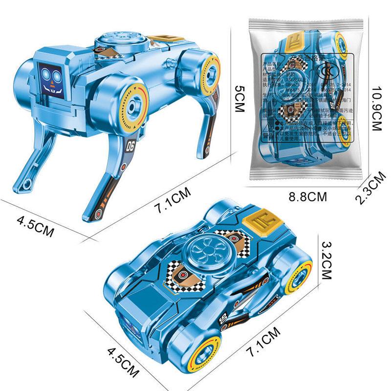 Deformable Robot Dog Fidget Spinner 360 Rotating Mechanical Transforming Stress Relief Adult Sensory Toys Kids Birthday Gifts 1pcs синий