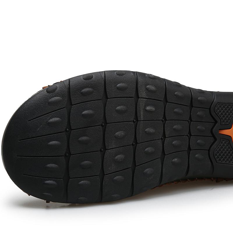 Men's Leather Sneakers Slip On Casual shoes Handmade Loafers Moccasins Breathable Flats Tooling Shoes Plus Size 39-48