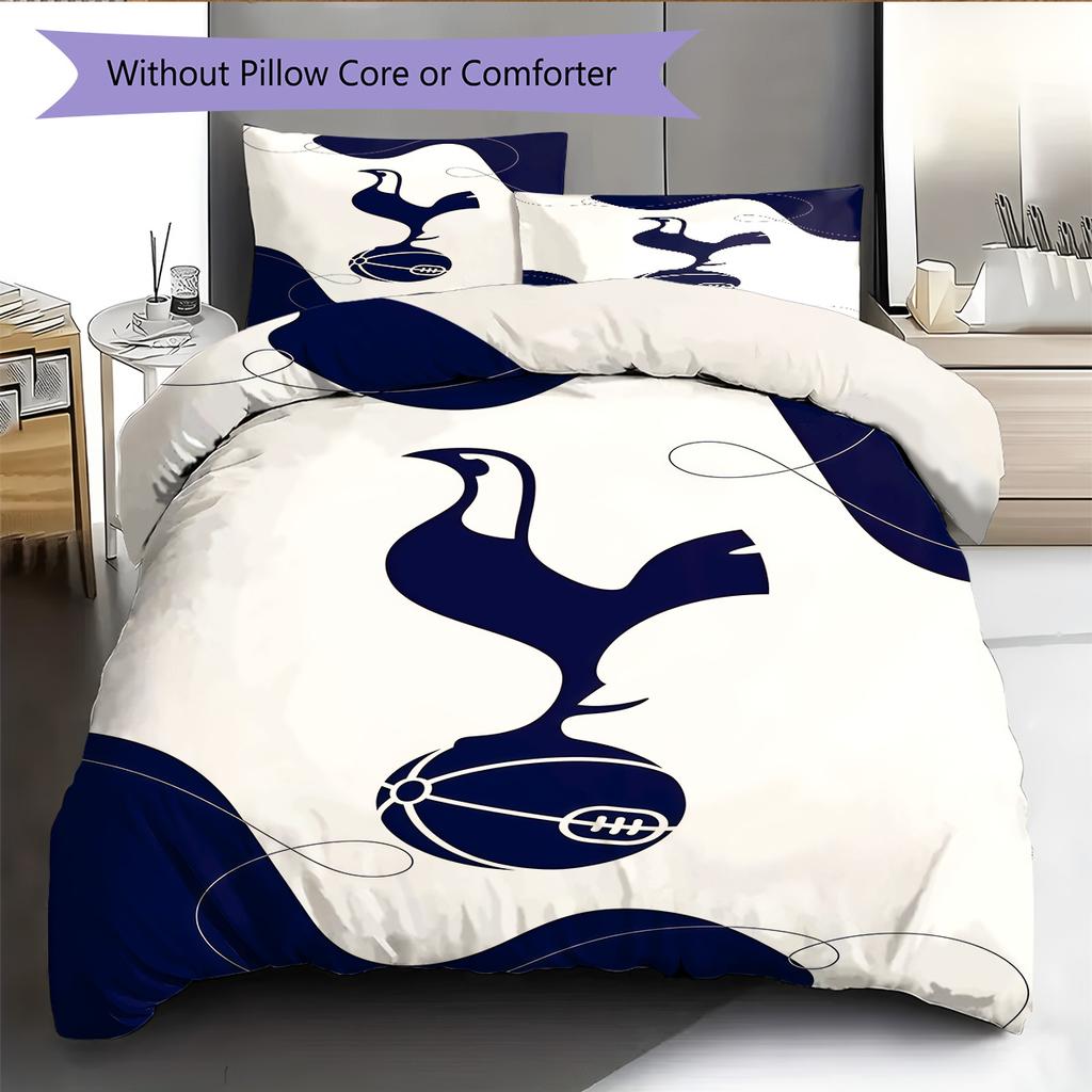 Tottenham Logo  Bedding Quilt Set Quilt Cover Pillowcase Home Decoration Birthday Gift (1 * Duvet Cover + 2 * Pillowcase, Without Core)