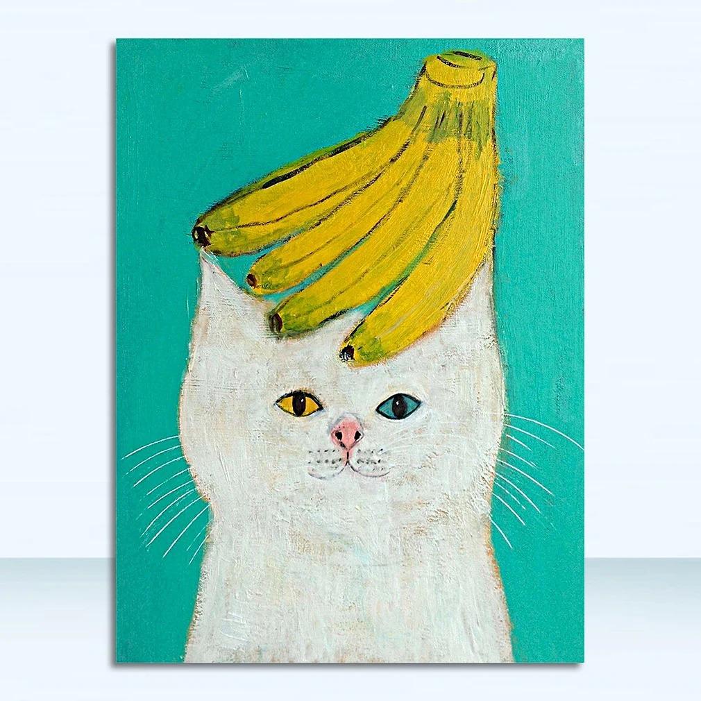 Wall Art Pictures For Living Room Kid's Bedroom Nursery Cuadros Home Decor Cartoon Cat Posters And Prints Canvas Oil Painting