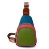 Color Stitching Genuine Leather Women Chest Bag Shoulder Bags Cowhide Purse bag Multi-pocket Sports Crossbody bags Men's Handbag