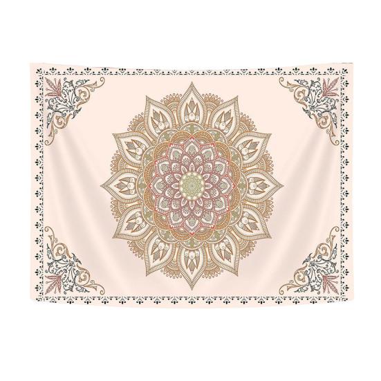 Böhmische Wandteppich, Wandbehang Teppich, Indischer Kreis Muster Teppich für Studentenwohnheim Schlafzimmer Wohnzimmer Wandkunst Fotografie Hintergrund