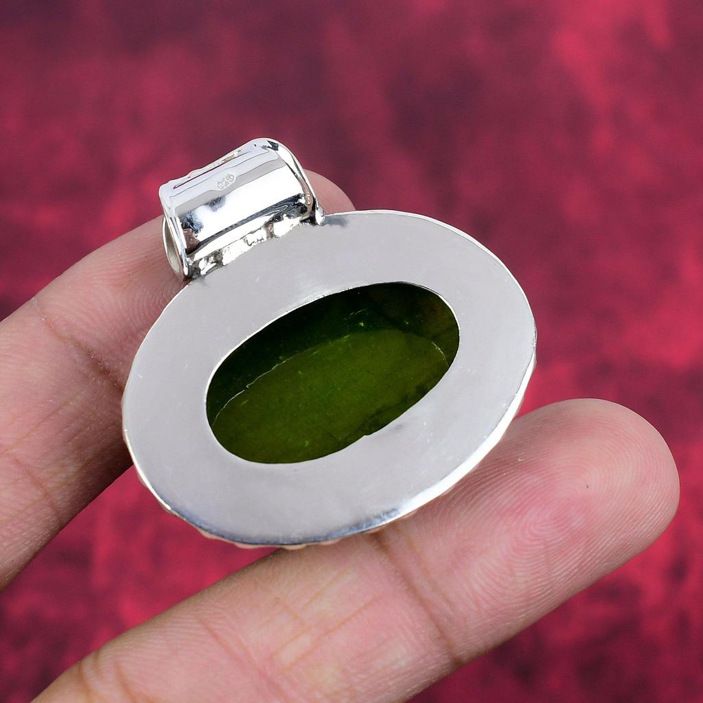 Green Flash Labradorite 925 Sterling Silver Pendant Jewelry, Handmade Amazing Gemstone Pendant