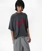 Holpeipeo Bone Graphic Pigment Box T-Shirt [Charcoal]
