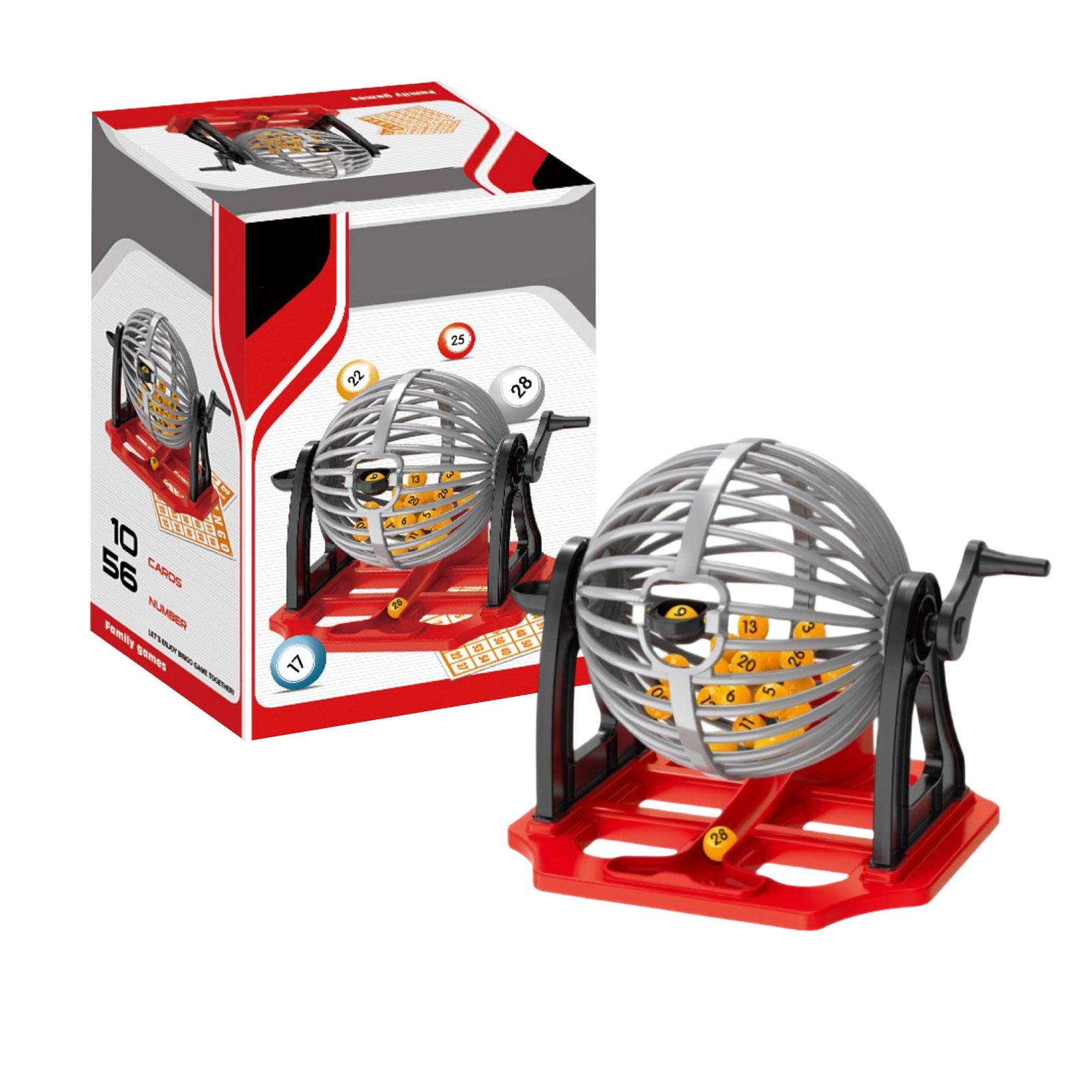 

Game Set, Featuring A Fun Game Machine With A Cage Containing Numbered Balls, Suitable For Children, Adults And Families, Without Chips. One Size