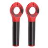 1 Paire d'Embouts de Guidon avec Couvercles Embouts de Poignée en Fibre de Carbone pour Guidon de Diamètre 22,2 mm Vélo de Montagne Rouge