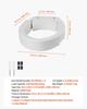 Raised Toilet Seat, 136.1 kg Load Capacity, 88.9 mm Lift Height, Commode Elevated Toilet Seat Riser with Enlarged Opening for Seniors, Elderly,