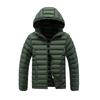 Men's Versatile Windproof Ribbed Cotton Jacket with Detachable Hood and Fleece Lining