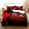 Akame Ga Kill! Kpop Bedding Set 3 Piece Duvet Cover Set 3D Printed Quilt Cover Pillowcase Soft Bed Set for Kid Adults Fans Gift