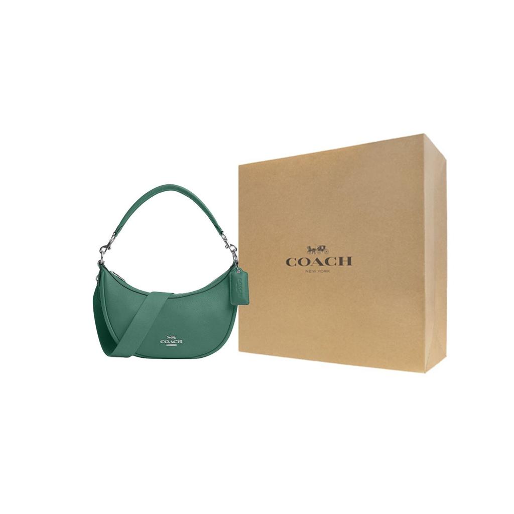 Coach Aria 26 Zipper Closure Exquisite Pebble Leather And Smooth Leather Handheld Crossbody Shoulder Bag Medium Women Handbags CR282-SVAEE