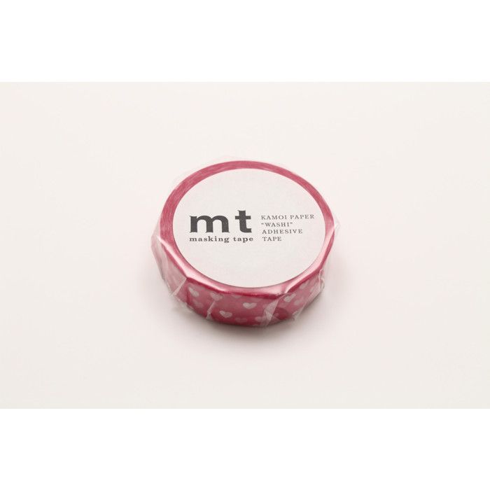 Masking Tape - Wolke aus rosa Herzen - 1,5 cm x 7 m