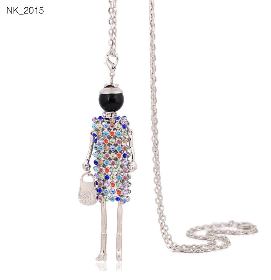 Cute Women Necklace Statement Lady Charm Long Trendy Necklace New Fashion Female Big Pendant Lovely Jewelry Gift