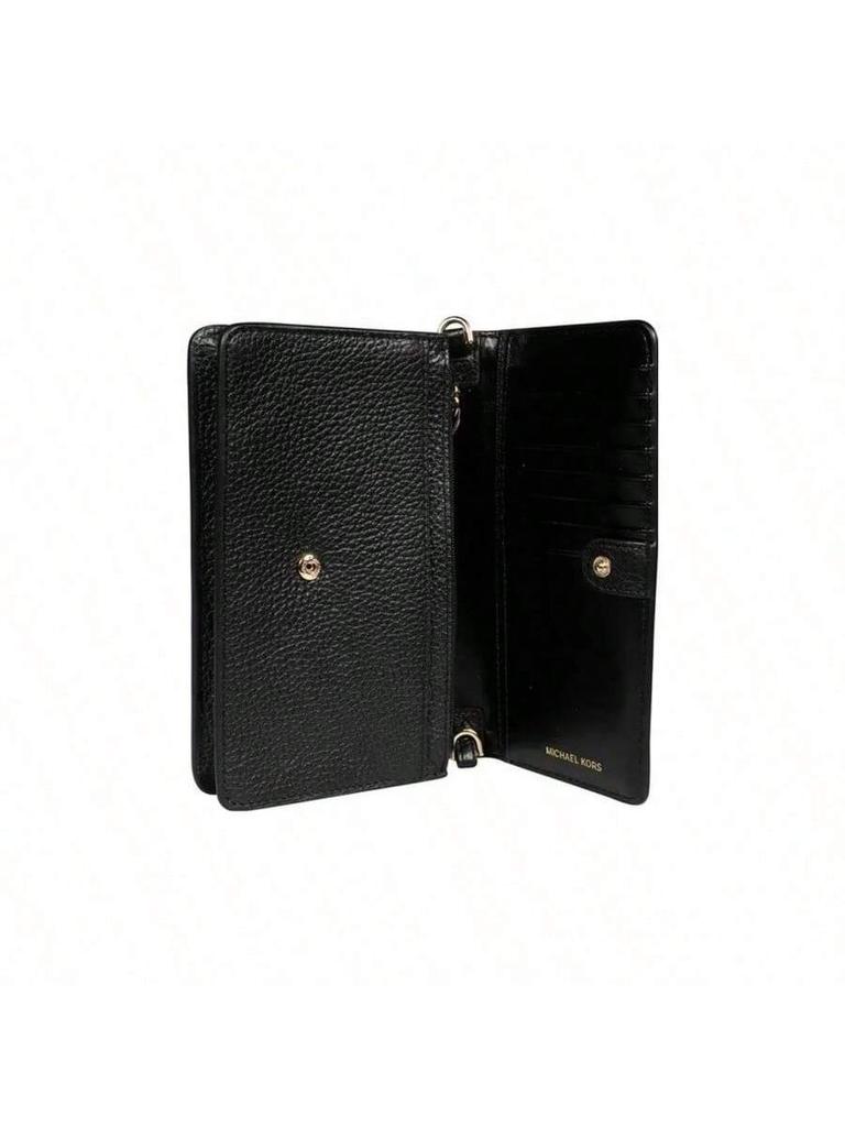 Michael Kors Jet Set CharmJet Set Logo Flap Leather Shoulder/Crossbody Bag, Small Size, Women's 32S1GT9C5L-BLACK