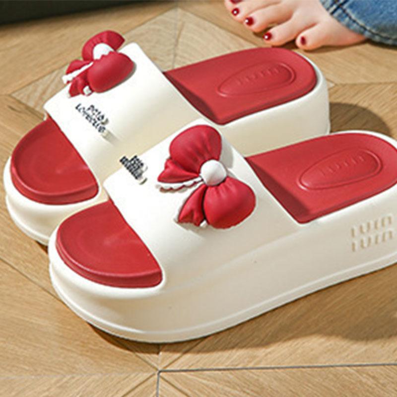 Cool slippers pvc slippers non-slip thick bottom soft bottom women s home indoor sandals cartoon pattern muffin bottom 36-37