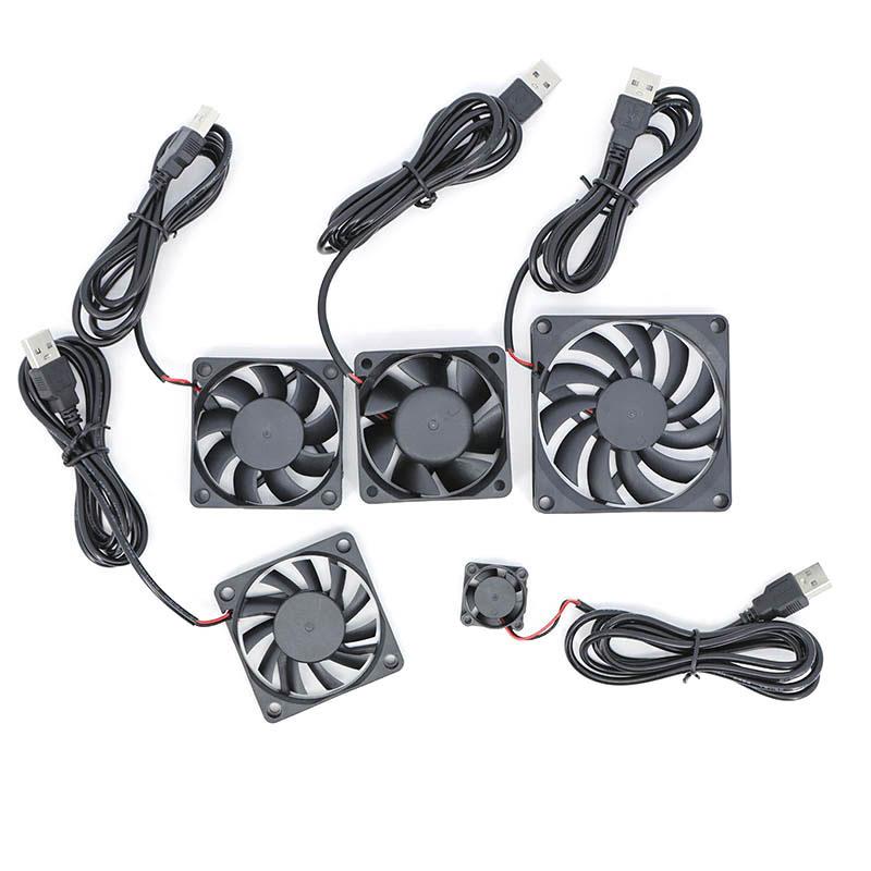 DC 5v USB 2510 8010 6010 6015 6025 6CM 8CM 60x60x25mm 80x80x10mm Power Cooling Case Fan For Receiver DVR Xbox Router