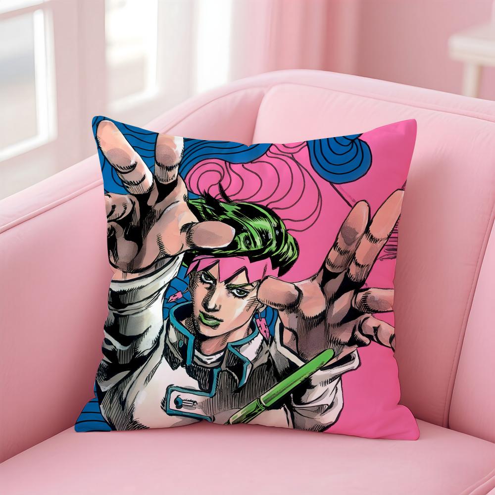 JJoJos Bizarre Adventure Cushion Cover Pillow Case Soft Friendly Fabric  Concealed Zipper