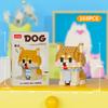 Cute Pastoral Teddy Dog Pet Building Blocks Micro-Granular Ornament Children's Toy Gifts New Product Cat And Dog Themed
