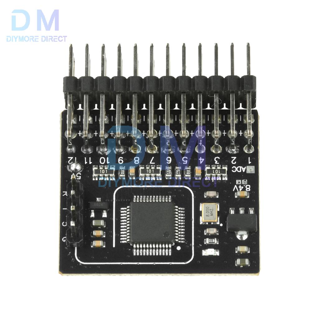 DC5-12V 12CH PWM Converter Board for FPV Drone Receiver, High Voltage Servo Stable Drive, Signal Conversion Module