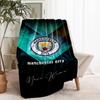 Manchester City FC Print Blanket - Soft & Comfortable, for Bedroom, Travel, Sofa, Home Decoration - Birthday Christmas Gift for Friend