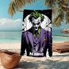Custom Name Ultra-Soft Beach Towel with Joker Theme,Ideal for Pool - Camping, Diving - Perfect Travel Essential, Vibrant Beach Towel.