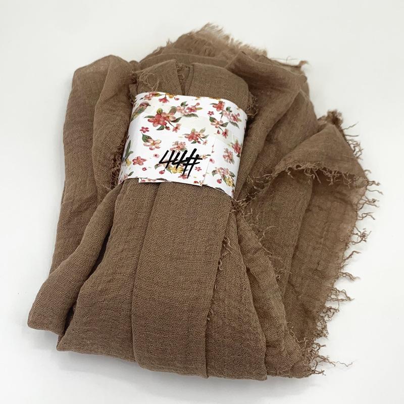 Women Cotton Scarf New Summer Girls Solid Color Sunscreen Thin Scarves Soft Shawl Foulard Viscose Spring Lady Wrap Shawls