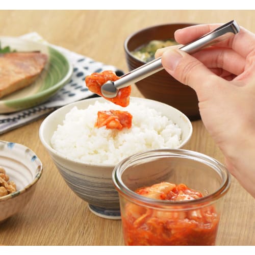 Yoshikawa YJ2816, Made in Japan, 12.5cm Tongs, Suitable for Small Bottles, Serving Tongs, Silver