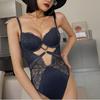 One-Piece Lace Shaping Bodysuit with Built-In Bra for Enhanced Bust
