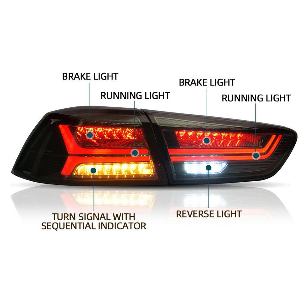 Brake Lamp LED Tail Lights Parking Light  Full LED Dynamic Tail Lights Smoke Lens Fit for  Lancer/Evo X 2008-2017