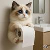 Dog Toilet Paper Holder Wall Mount Resin Shark Roll Paper Organizer Bathroom Kitchen Paper Towel Tissue Dispenser Decoration