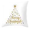 New Christmas Golden Snowflake Peach Leather Velvet Pillowcase Home Sofa Pillow Cushion Cover