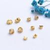 Contas Espaçadoras de Lótus Fu Banhadas a Ouro para Acessórios de Joias DIY