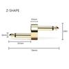 DanYun Effector Connecting Plug Crank Set of 4 6.35mm Patch Cables, Pure Copper, High Transmission Efficiency, for Guitar, Effects Pedal, Shielded